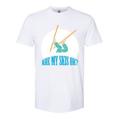 Funny Skiing Design Are My Skis Ok ? For Winter Sports Gift Softstyle® CVC T-Shirt