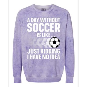 Funny Soccer Design For Women Sport Player Soccer Lover Colorblast Crewneck Sweatshirt