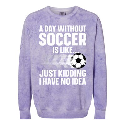 Funny Soccer Design For Women Sport Player Soccer Lover Colorblast Crewneck Sweatshirt