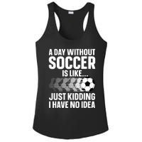 Funny Soccer Design For Women Sport Player Soccer Lover Ladies PosiCharge Competitor Racerback Tank