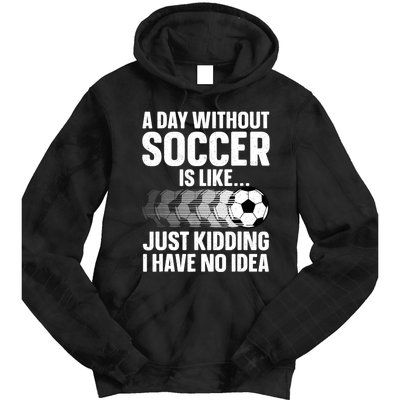 Funny Soccer Design For Women Sport Player Soccer Lover Tie Dye Hoodie