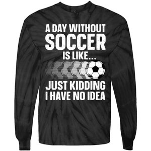 Funny Soccer Design For Women Sport Player Soccer Lover Tie-Dye Long Sleeve Shirt