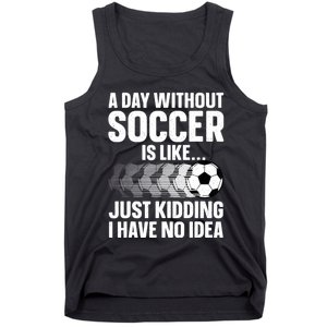 Funny Soccer Design For Women Sport Player Soccer Lover Tank Top