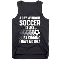 Funny Soccer Design For Women Sport Player Soccer Lover Tank Top