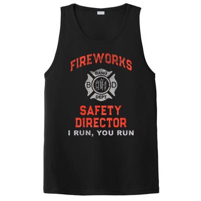 FIREWORKS SAFETY DIRECTOR I Run You Firefighter America PosiCharge Competitor Tank