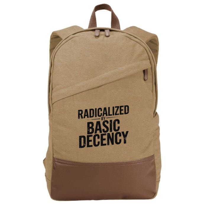 Funny Social Democracy Radicalized By Basic Decency Cotton Canvas Backpack