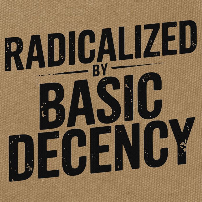 Funny Social Democracy Radicalized By Basic Decency Cotton Canvas Backpack