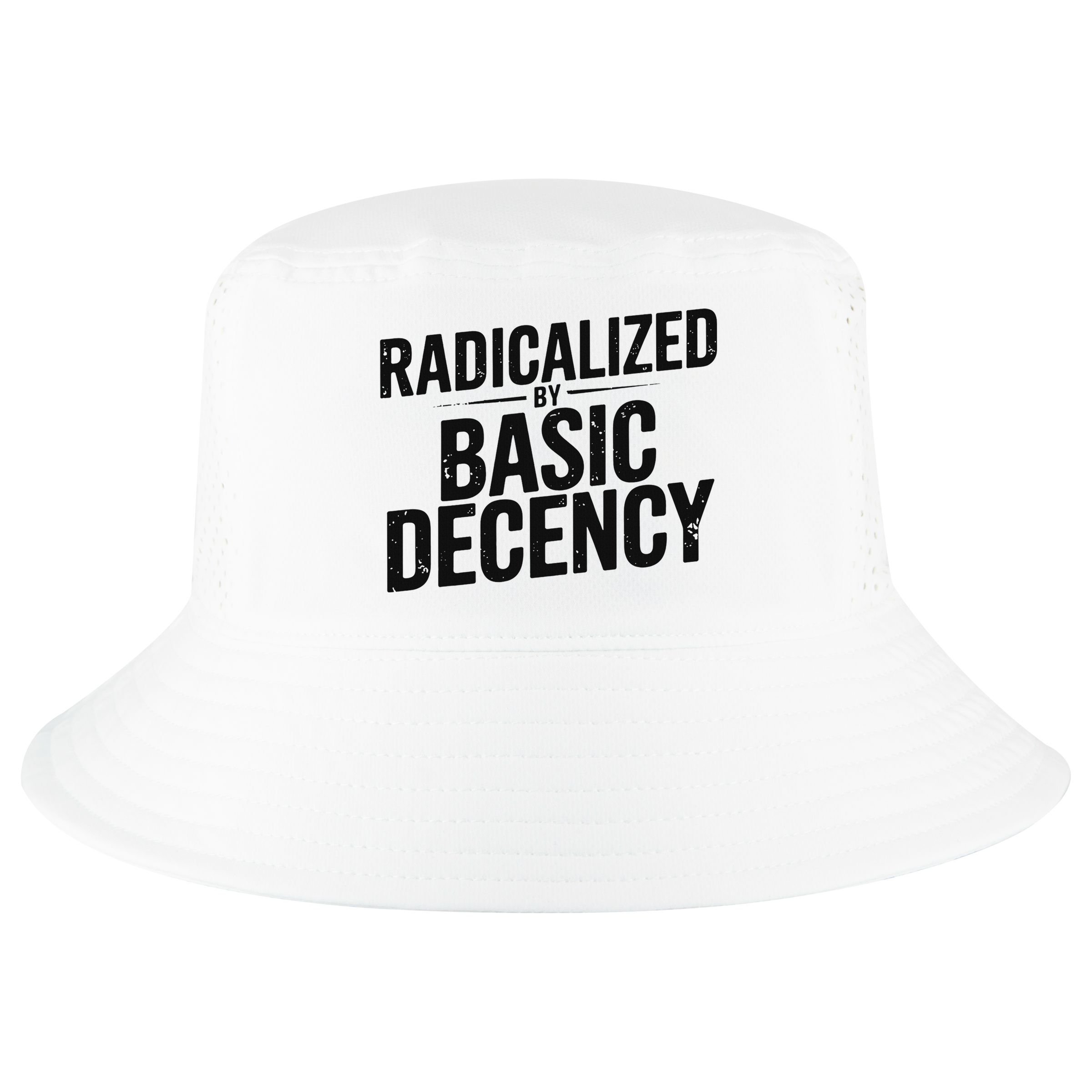 Funny Social Democracy Radicalized By Basic Decency Cool Comfort Performance Bucket Hat