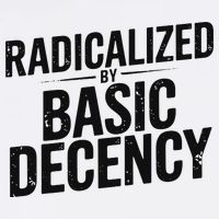 Funny Social Democracy Radicalized By Basic Decency Button