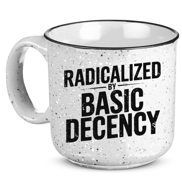 Funny Social Democracy Radicalized By Basic Decency 15oz Campfire Ceramic Mug