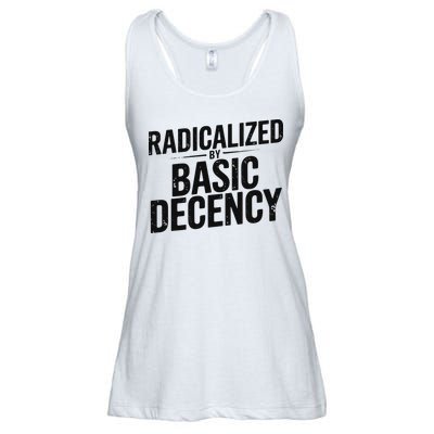 Funny Social Democracy Radicalized By Basic Decency Ladies Essential Flowy Tank