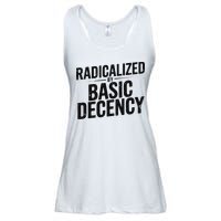 Funny Social Democracy Radicalized By Basic Decency Ladies Essential Flowy Tank