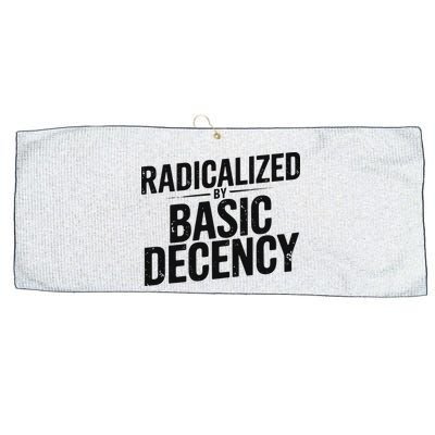 Funny Social Democracy Radicalized By Basic Decency Large Microfiber Waffle Golf Towel