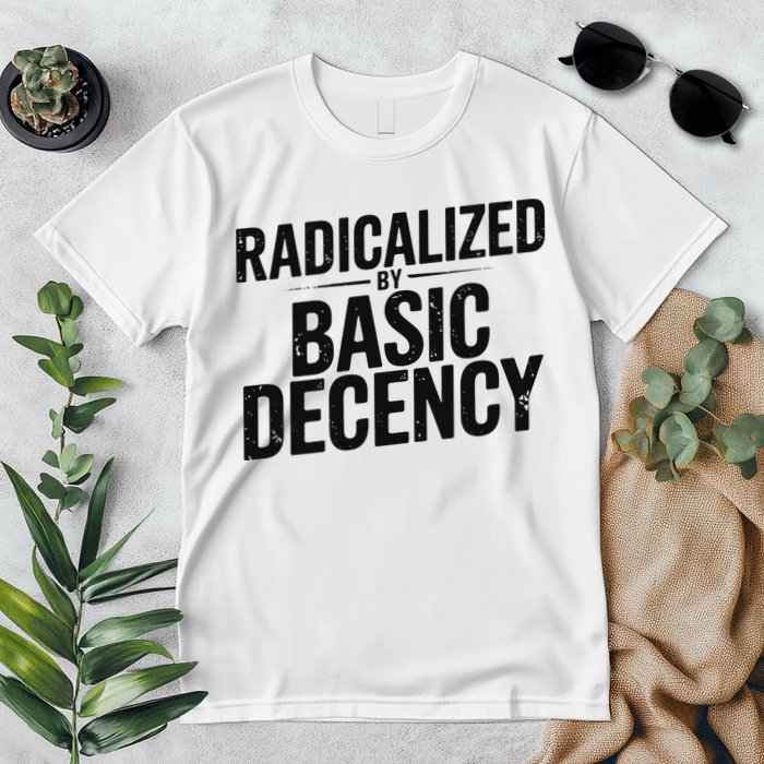 Funny Social Democracy Radicalized By Basic Decency Premium T-Shirt