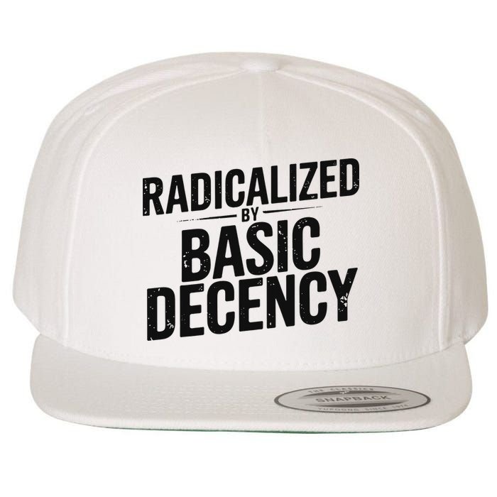 Funny Social Democracy Radicalized By Basic Decency Wool Snapback Cap