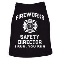 Fireworks Safety Director I Run You Run Doggie Tank