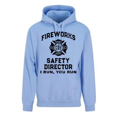 Fireworks Safety Director I Run You Run Unisex Surf Hoodie