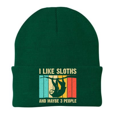 Funny Sloth Design For Sloth Lover  Introvert Knit Cap Winter Beanie