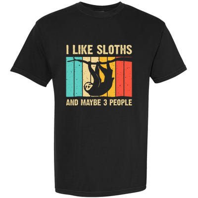 Funny Sloth Design For Sloth Lover  Introvert Garment-Dyed Heavyweight T-Shirt