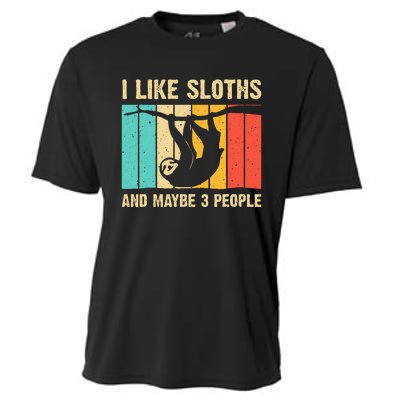 Funny Sloth Design For Sloth Lover  Introvert Cooling Performance Crew T-Shirt