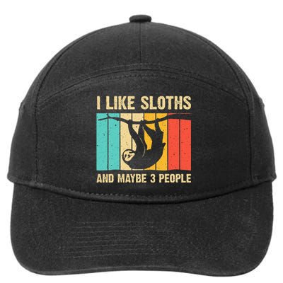 Funny Sloth Design For Sloth Lover  Introvert 7-Panel Snapback Hat