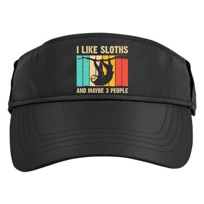 Funny Sloth Design For Sloth Lover  Introvert Adult Drive Performance Visor