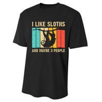 Funny Sloth Design For Sloth Lover  Introvert Performance Sprint T-Shirt