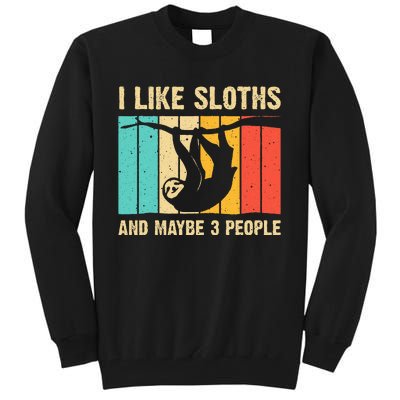 Funny Sloth Design For Sloth Lover  Introvert Tall Sweatshirt