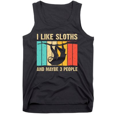 Funny Sloth Design For Sloth Lover  Introvert Tank Top