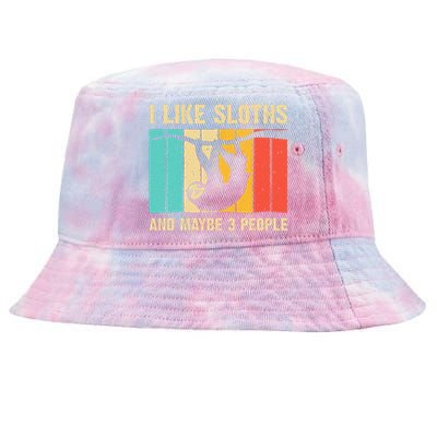 Funny Sloth Design For Sloth Lover  Introvert Tie-Dyed Bucket Hat