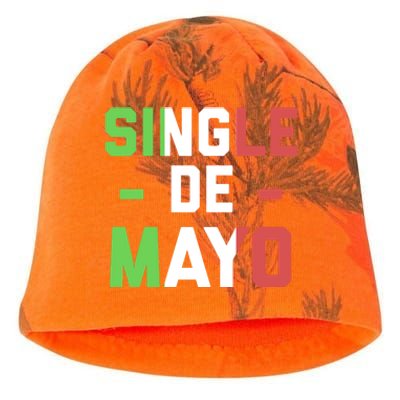 Funny Single De Mayo Joke Cinco De O Mexican Flag Cute Gift Kati - Camo Knit Beanie