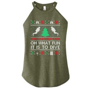 Funny Scuba Diving Diver Ugly Christmas Xmas Women’s Perfect Tri Rocker Tank