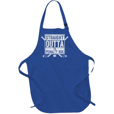 Funny Sports Design Hockey Penalty Box Gift Full-Length Apron With Pockets