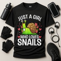 Funny Snail Design For Snail Lover Performance Shirt