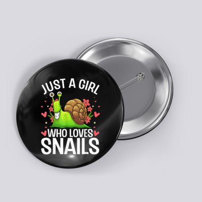 Funny Snail Design For Snail Lover Button