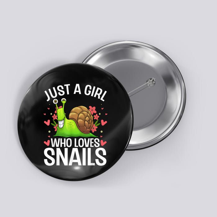 Funny Snail Design For Snail Lover Button