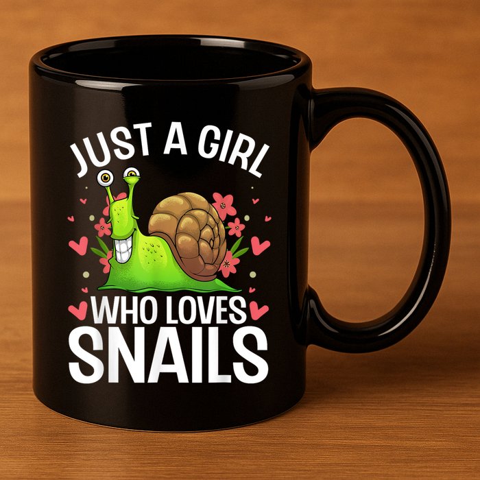 Funny Snail Design For Snail Lover 11oz C Handle Ceramic Mug