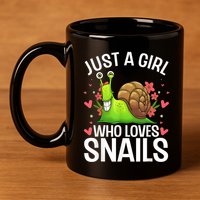 Funny Snail Design For Snail Lover 11oz C Handle Ceramic Mug