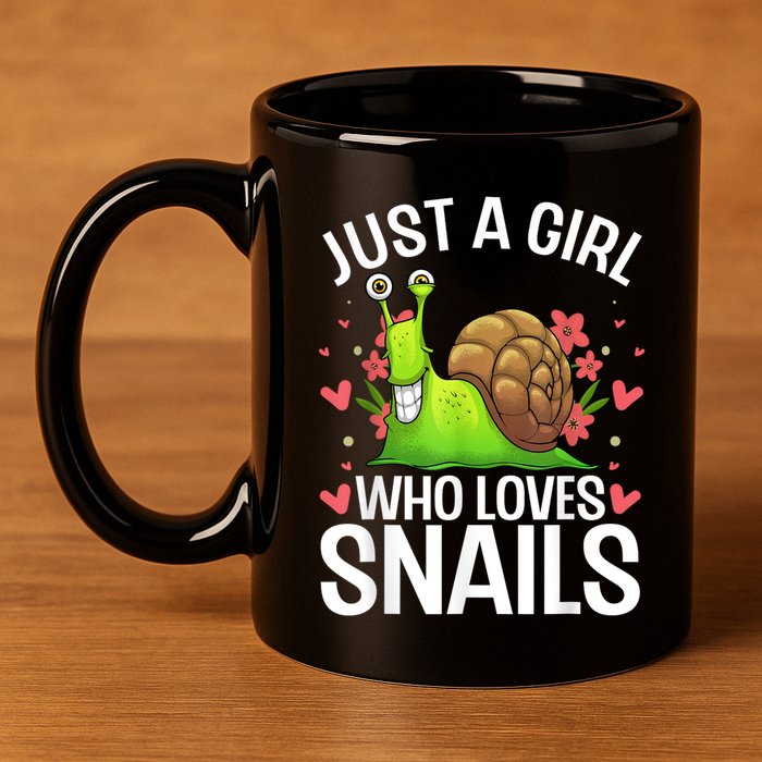 Funny Snail Design For Snail Lover 11oz C Handle Ceramic Mug