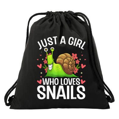 Funny Snail Design For Snail Lover Drawstring Bag