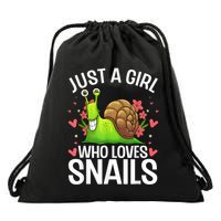 Funny Snail Design For Snail Lover Drawstring Bag