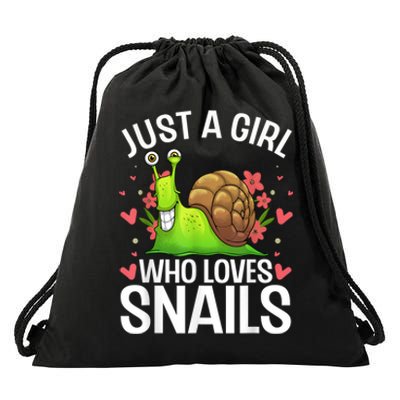 Funny Snail Design For Snail Lover Drawstring Bag