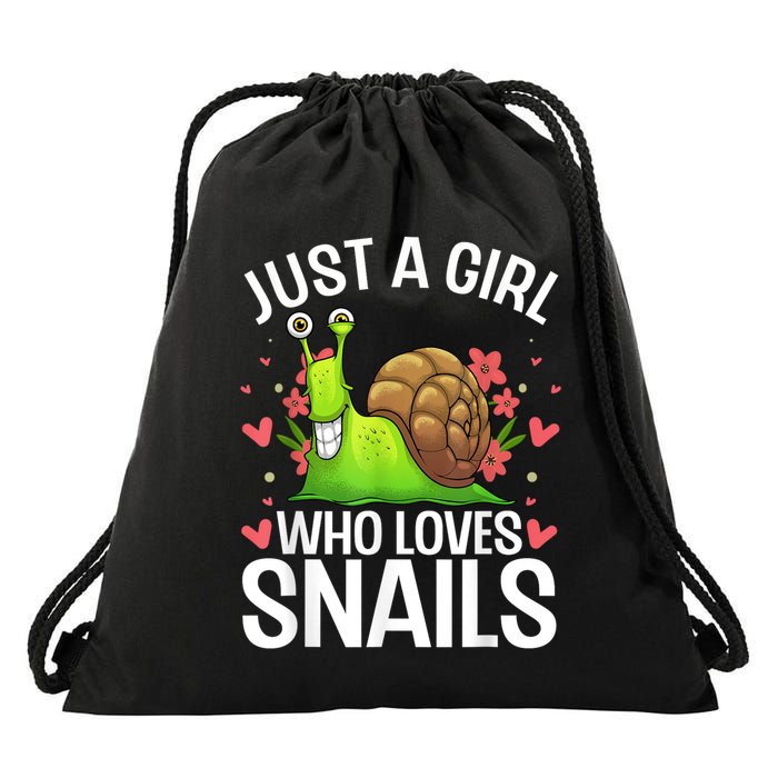 Funny Snail Design For Snail Lover Drawstring Bag
