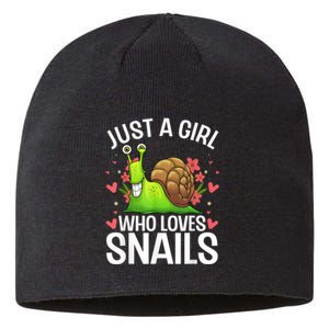 Funny Snail Design For Snail Lover Sustainable Beanie