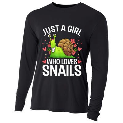 Funny Snail Design For Snail Lover Cooling Performance Long Sleeve Crew