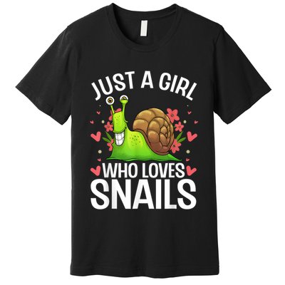 Funny Snail Design For Snail Lover Premium T-Shirt