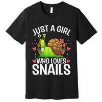 Funny Snail Design For Snail Lover Premium T-Shirt