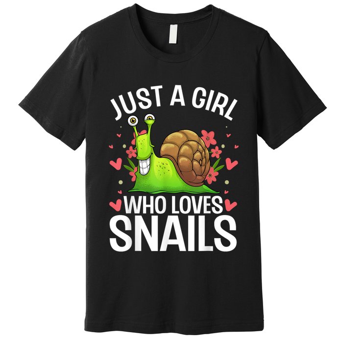Funny Snail Design For Snail Lover Premium T-Shirt