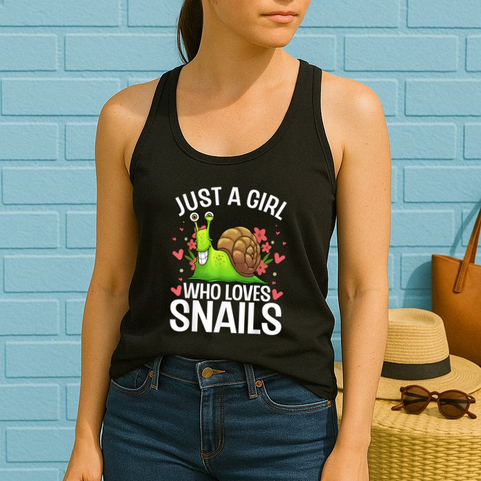 Funny Snail Design For Snail Lover Womens Tank Top