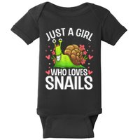 Funny Snail Design For Snail Lover Baby Bodysuit